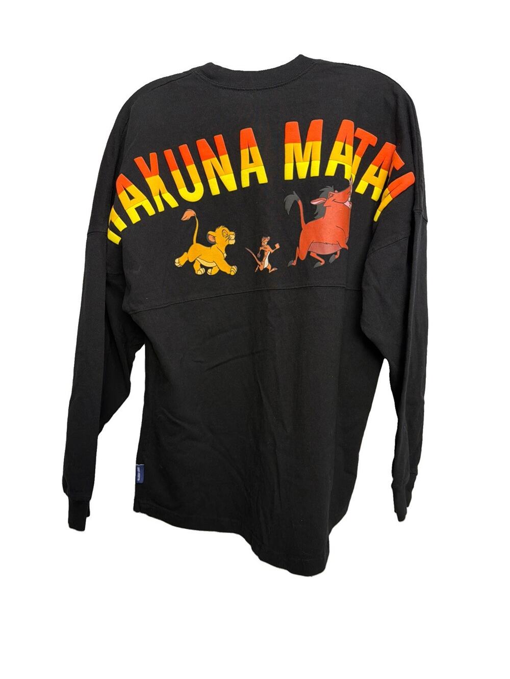 Disney Parks The Lion King Hakuna Matata Spirit Jersey Shirt Black Adult Size S
